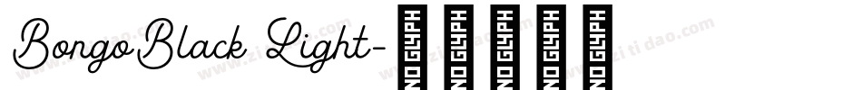 BongoBlack Light字体转换